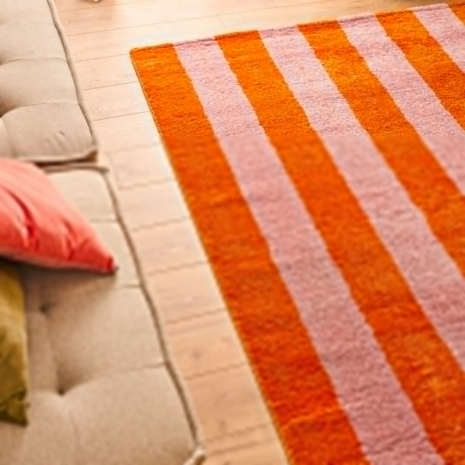 Tapis bicolore à rayures GROOVY