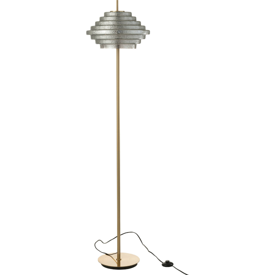 Lampadaire rond en verre design contemporain