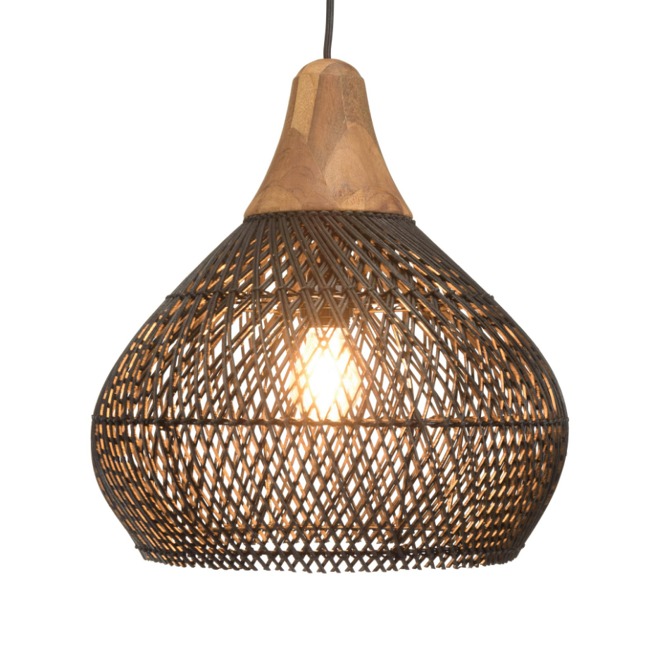 Suspension cloche en rotin FOLELLI