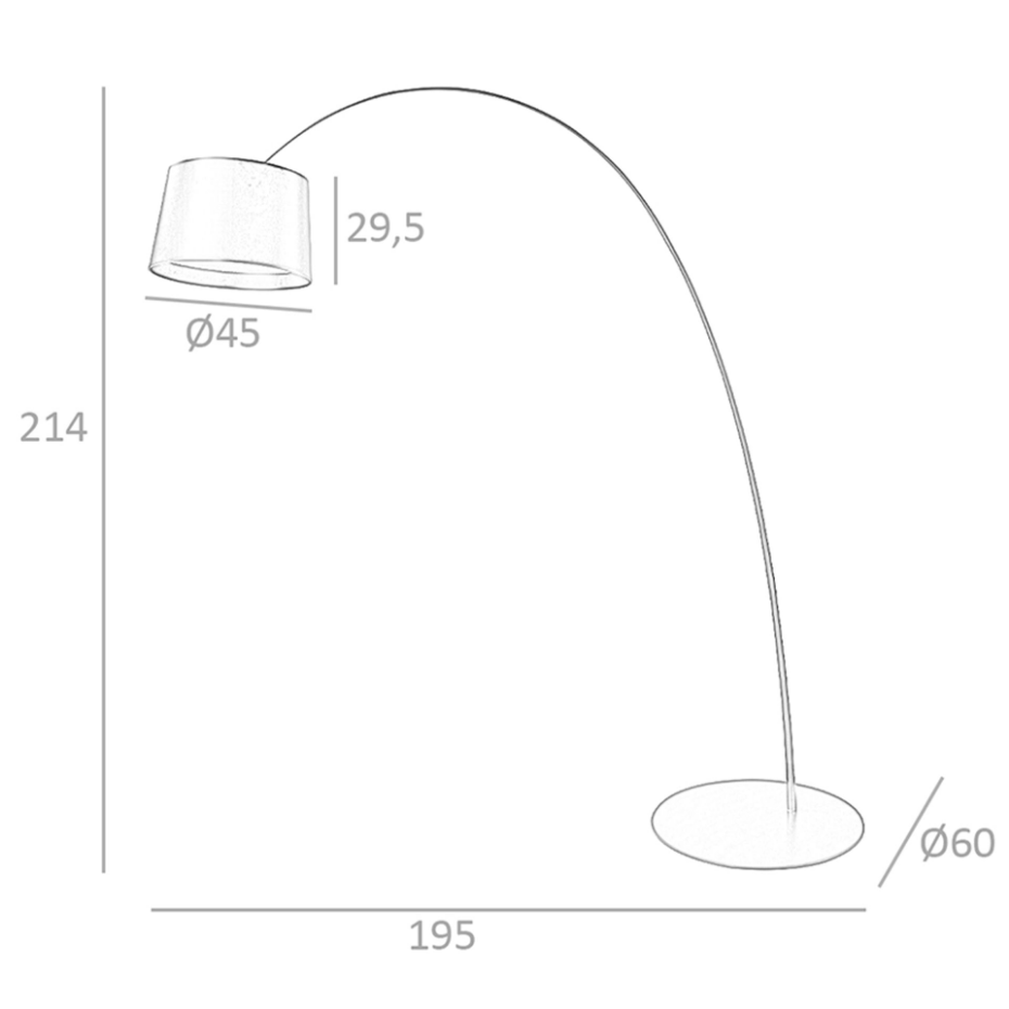 Lampadaire réglable en acier