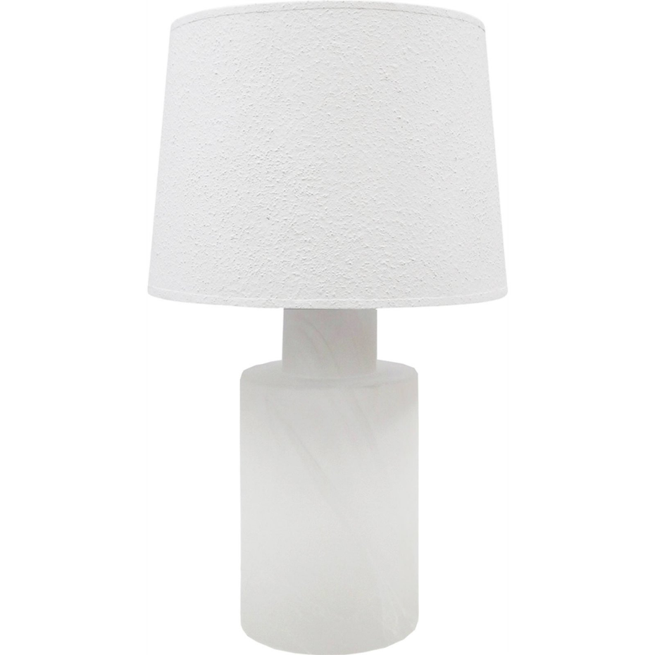 Lampe de table en verre et tissu rond design