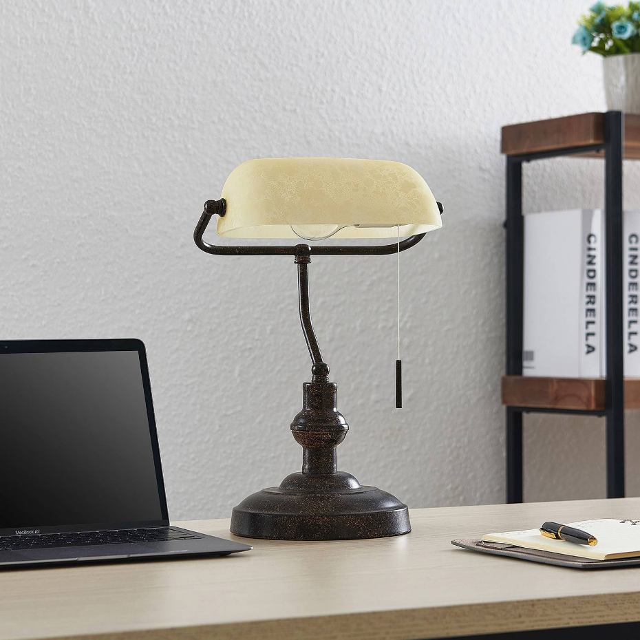 Lampe à poser en métal antique, Profina