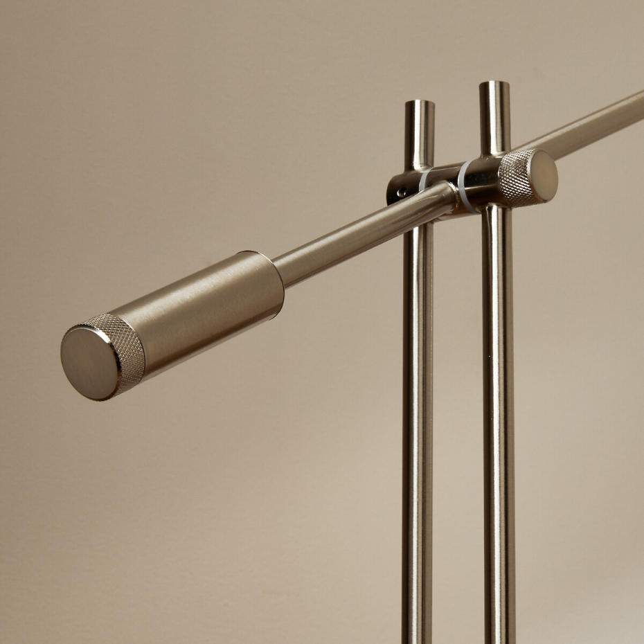 Lampe à poser articulée, nickel satiné, Phili