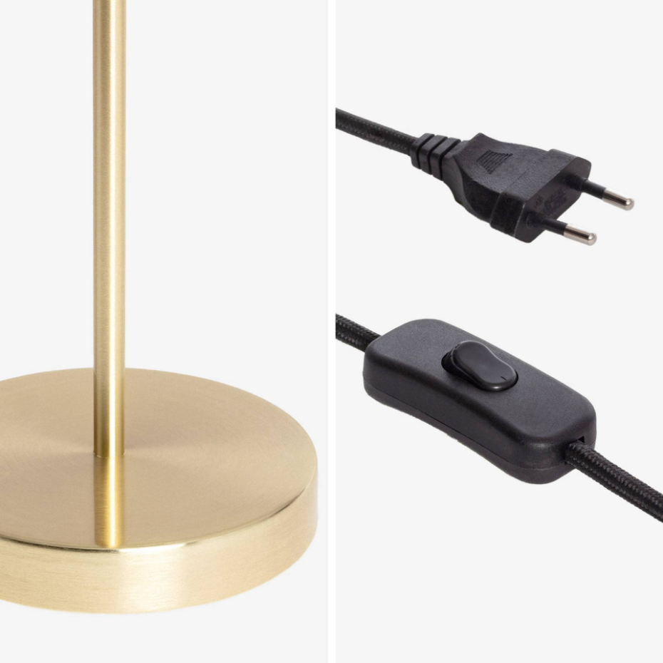 Lampe de table intérieur métal et verre Ø20cm BASILE