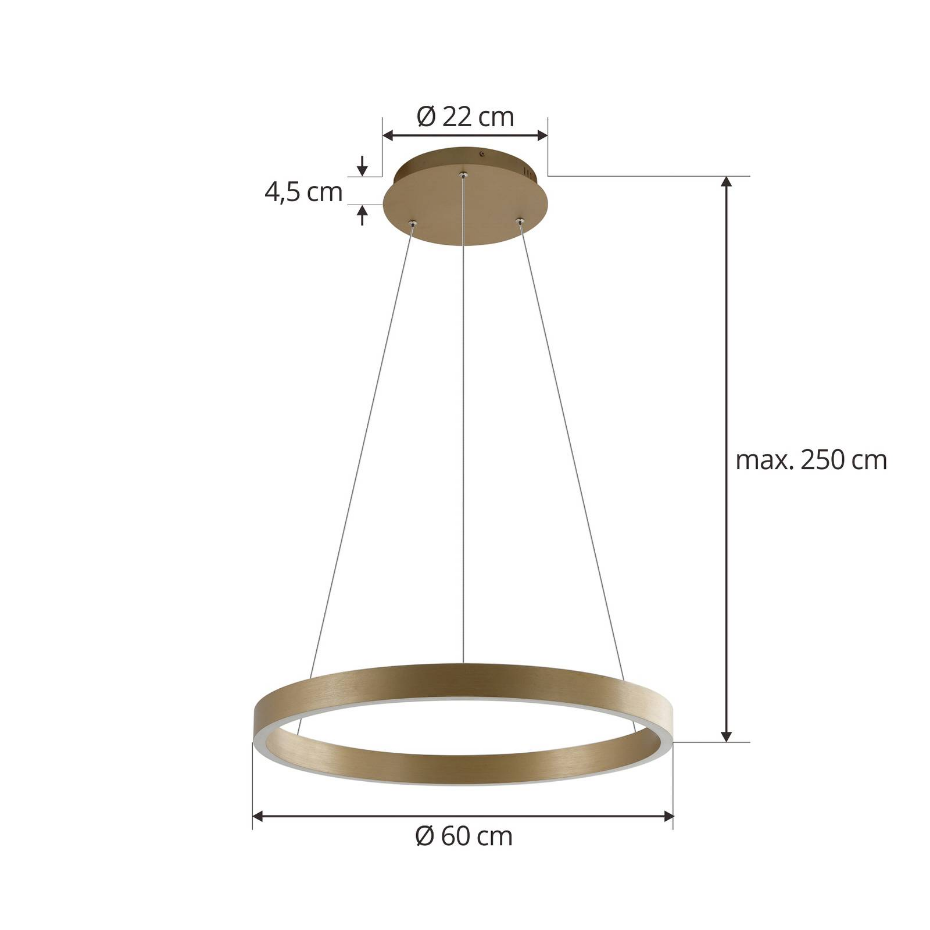 Suspension connectée en aluminium moderneLED