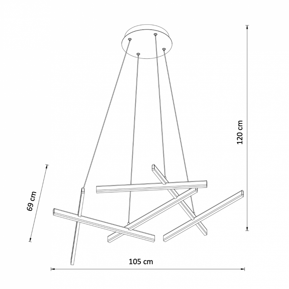 Grande suspension LED moderne - TARANTO