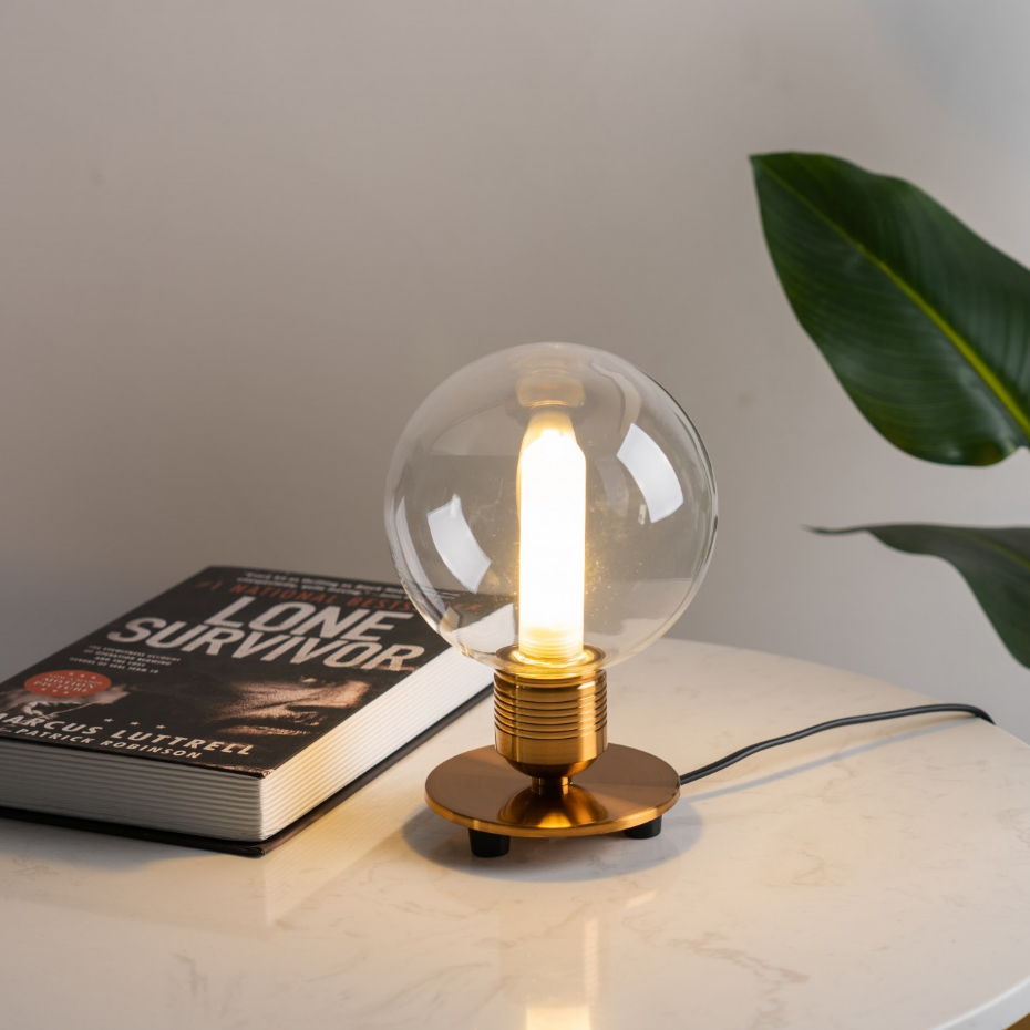 Lampe de chevet verre doré - GIANI