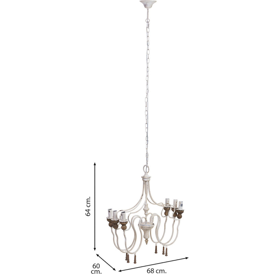 Suspension plafond en bois  forme carré style chandelier
