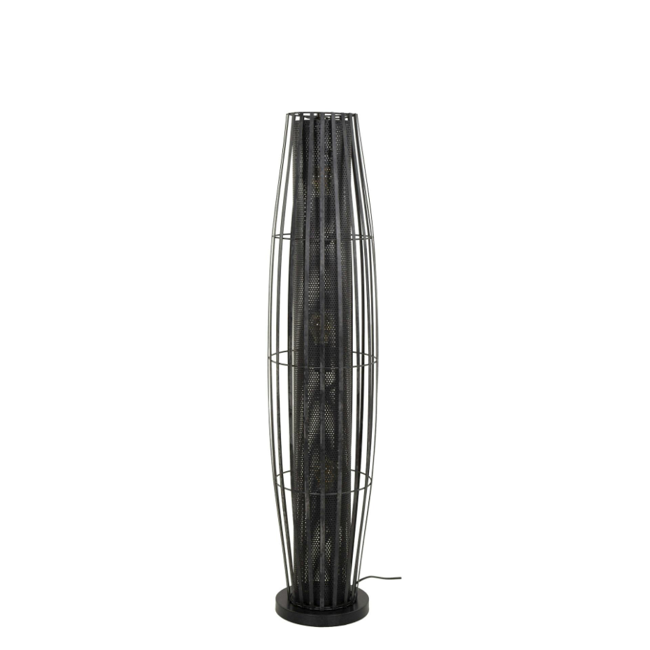 Lampadaire design avec cylindre en métal perforé 120 cm RALF