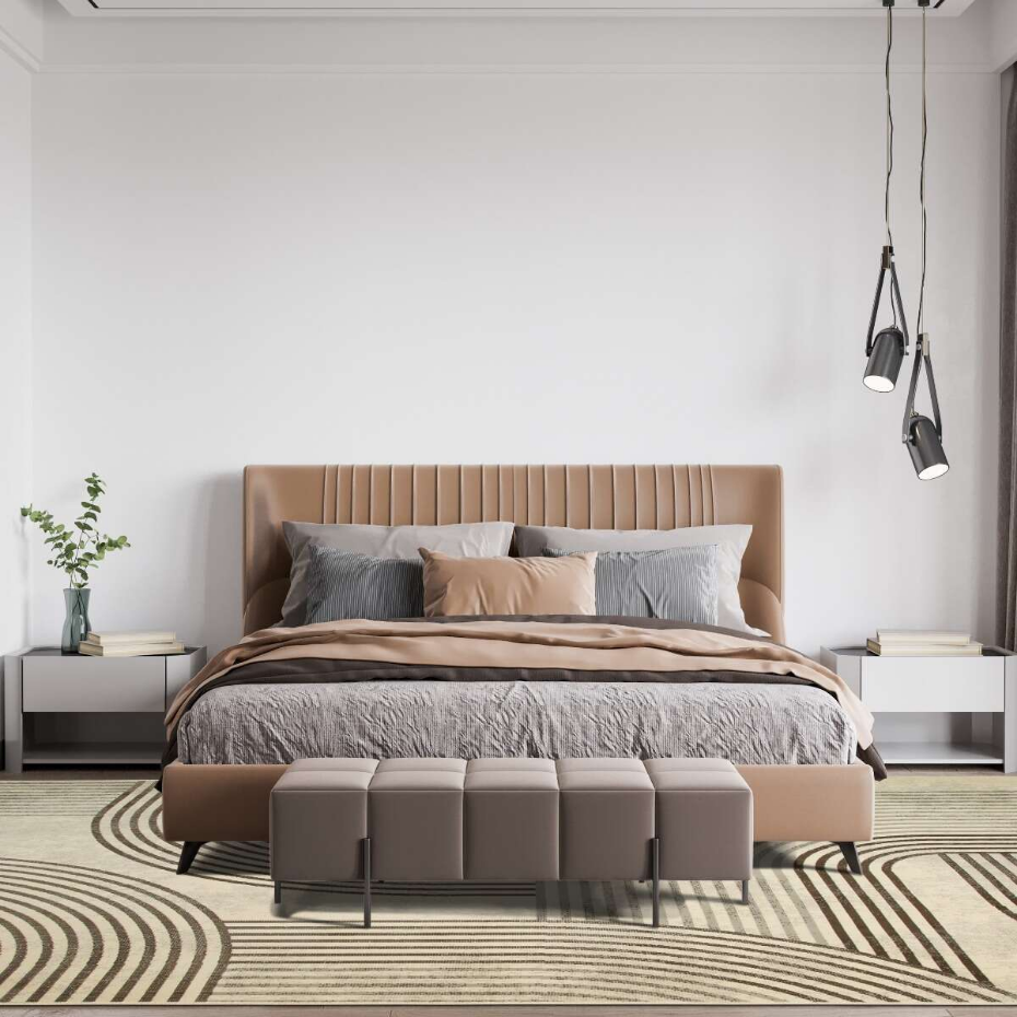 Tapis salon scandinave moderne géométrique HAPPY