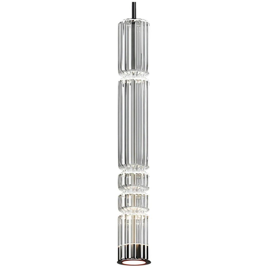 Suspension LED, tube en verre SOLANA