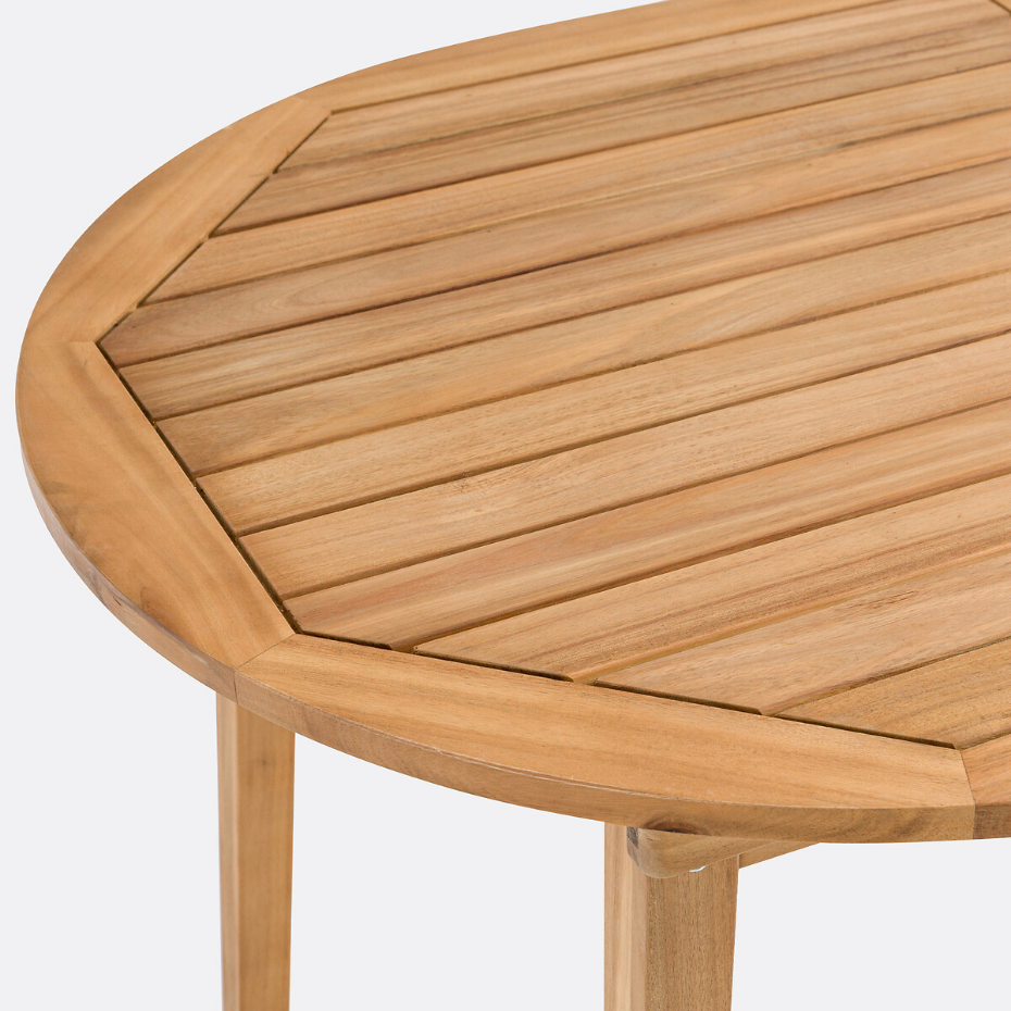 Table de jardin en acacia, 8 couverts, Nouska