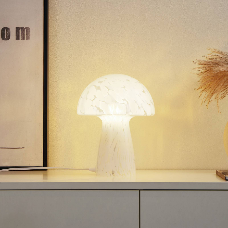 Lampe à poser en verre moderne, Hubi
