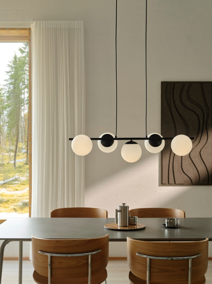 Suspension Lilly 5-spot  Métal Noir ,  H. 20 - IP20 - E14 /  Nordlux Intérieur