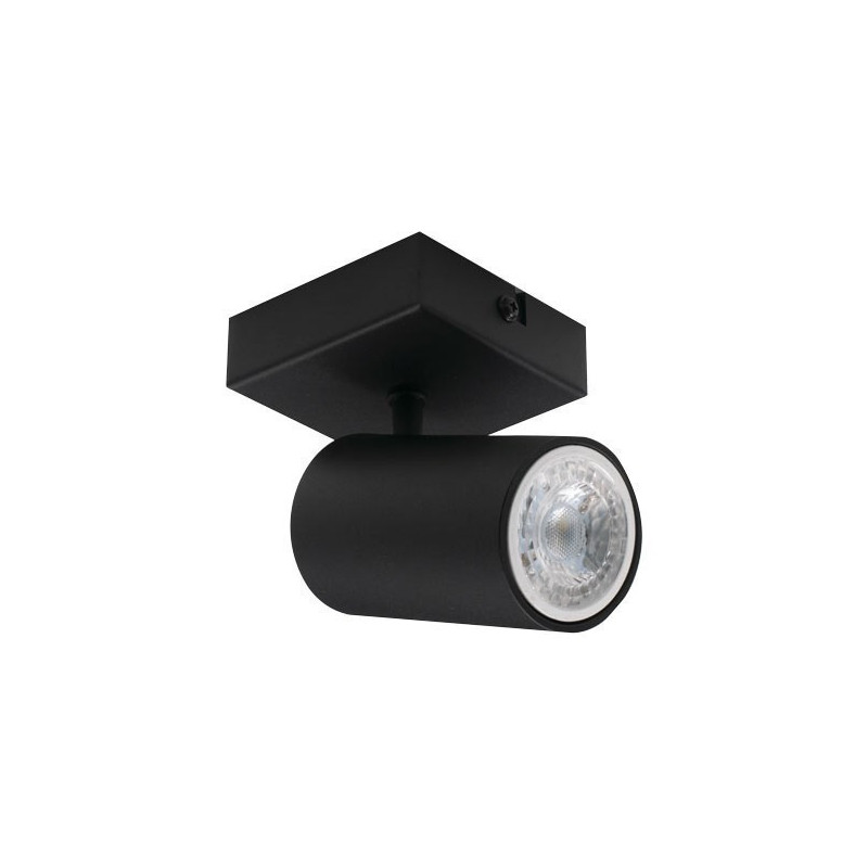 Spot Base Carré Noir GU10
