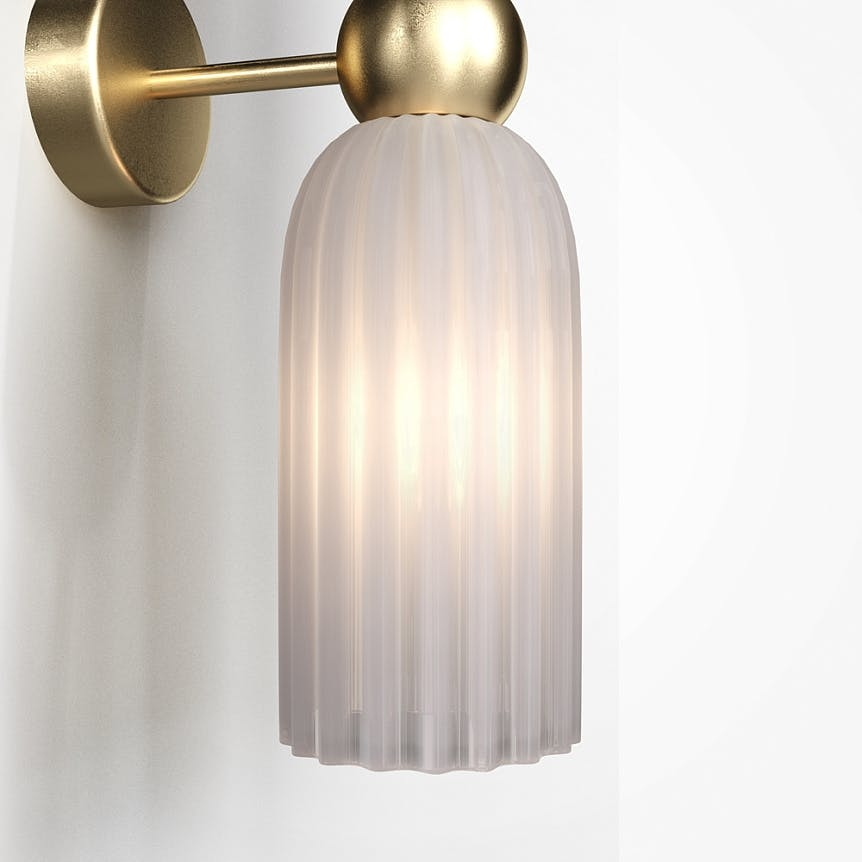 Applique rétro forme sablier en verre SOLANA