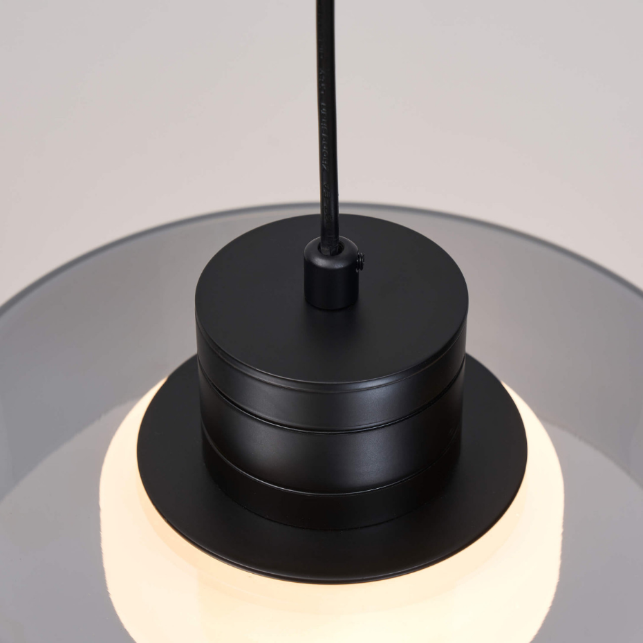 Suspension LED avec verre fumé - VALDO