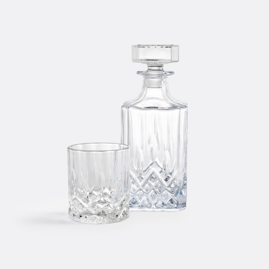 Carafe à whisky verre ciselé, Ekos