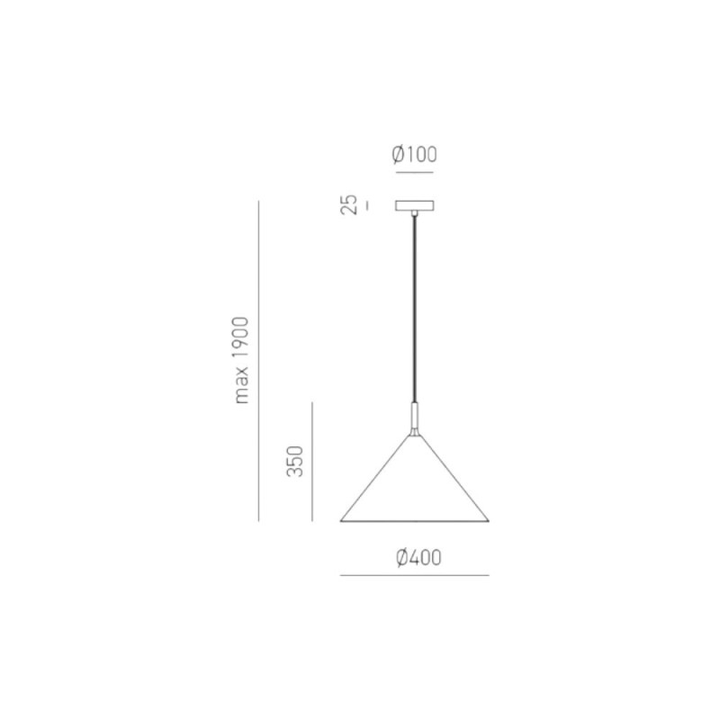 Suspension conique laiton D40 Barbie