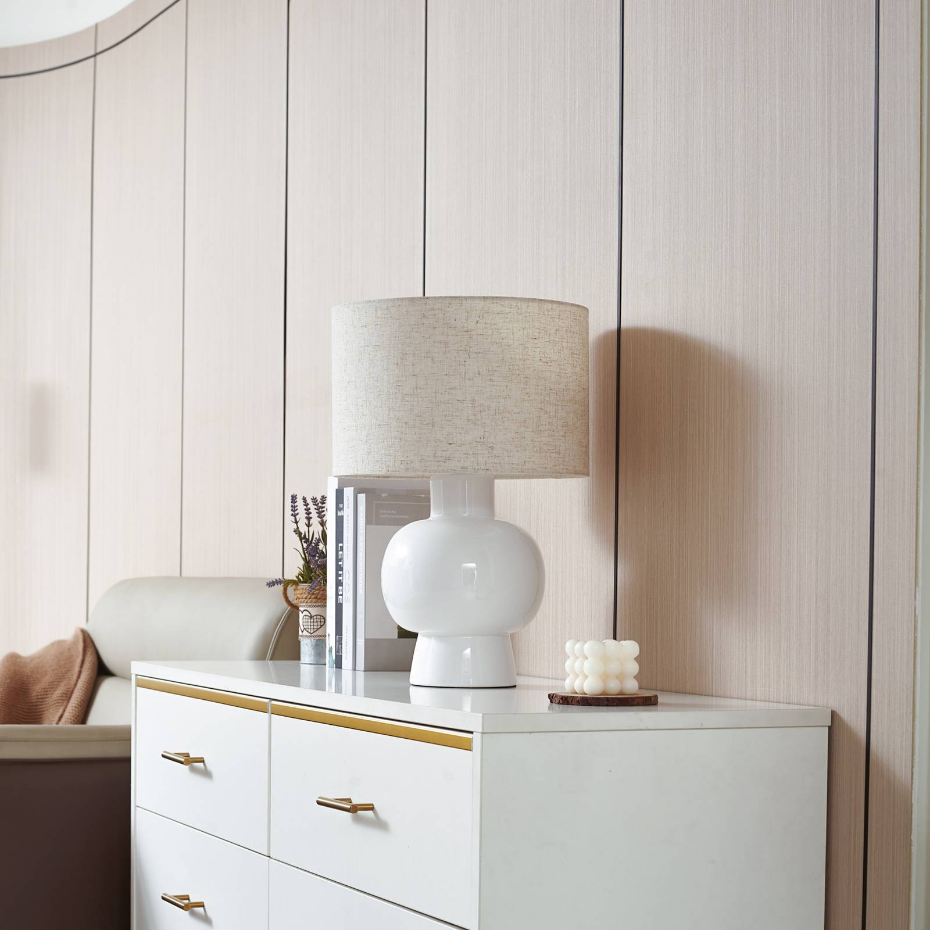 Lampe à poser en textile scandinave, Arved