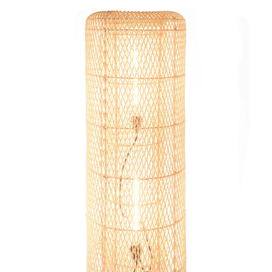 Lampadaire en rotin pieds métal FOLELLI