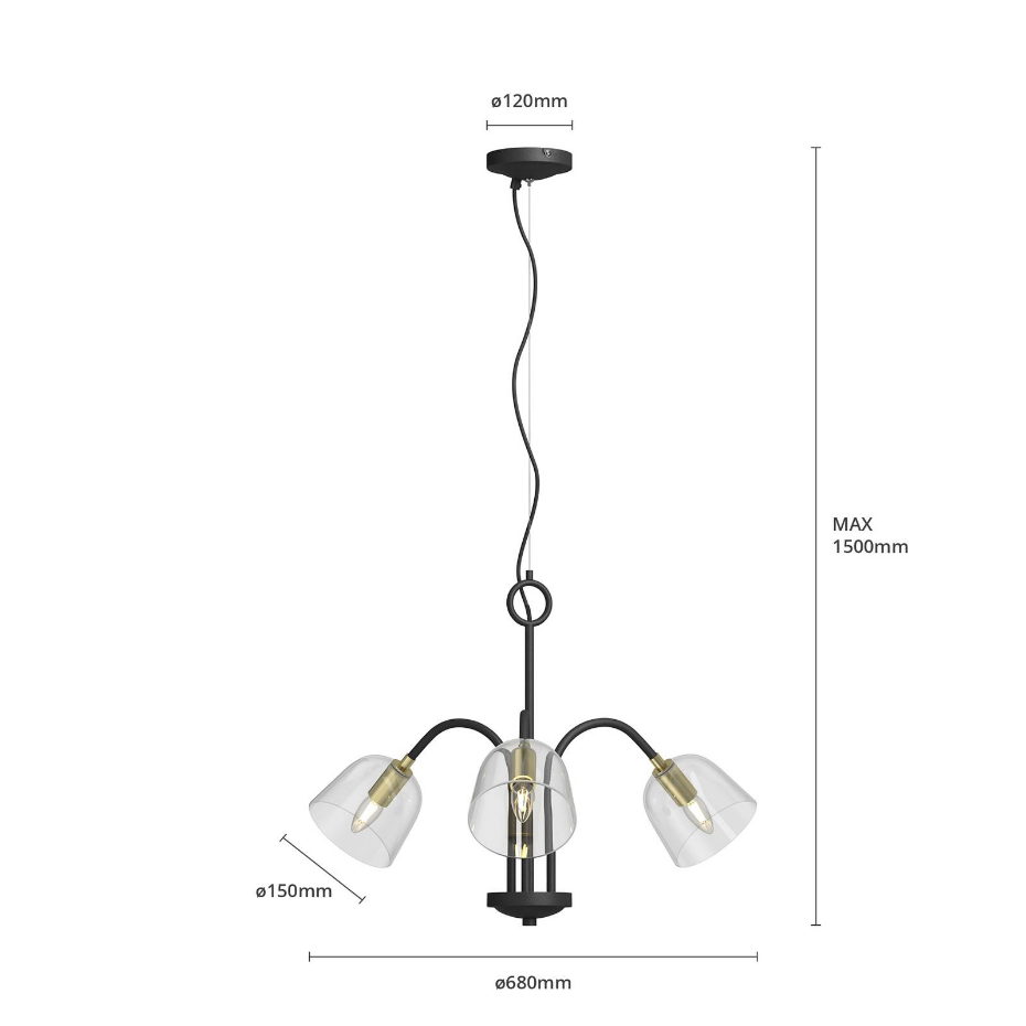 Suspension en verre vintage, Anjita