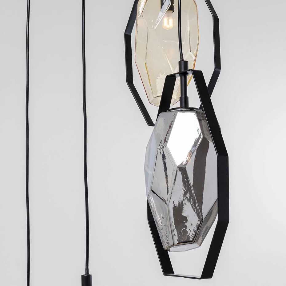 Suspension en verre et acier, DIAMOND FEVER