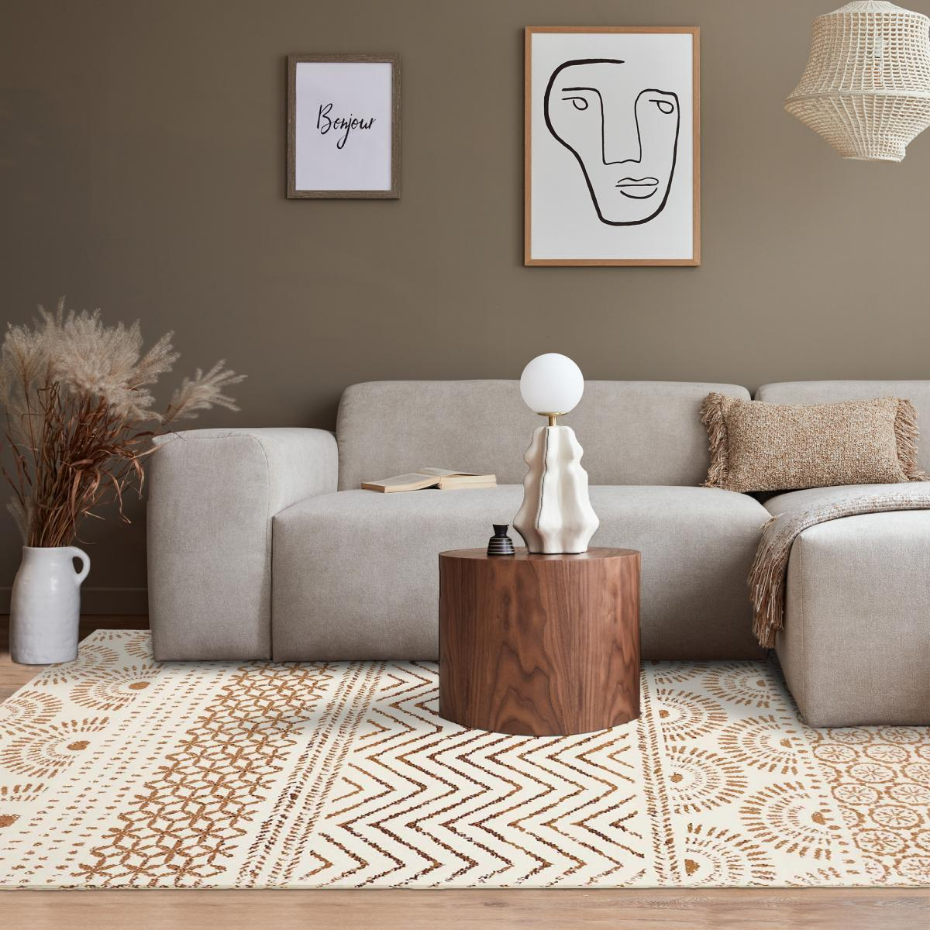 Tapis berbère tissé motif ethnic LYN1 ORIENVAG