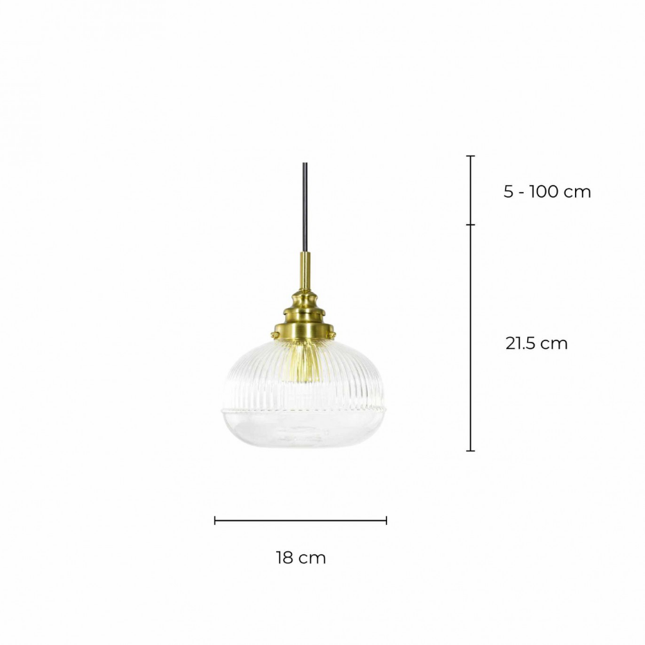 Suspension en verre et métal, ELUAN