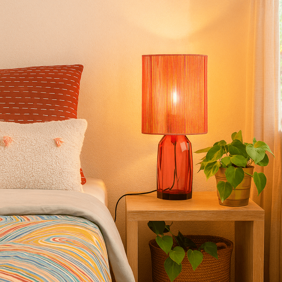 Lampe en verre et viscose, VECCIO