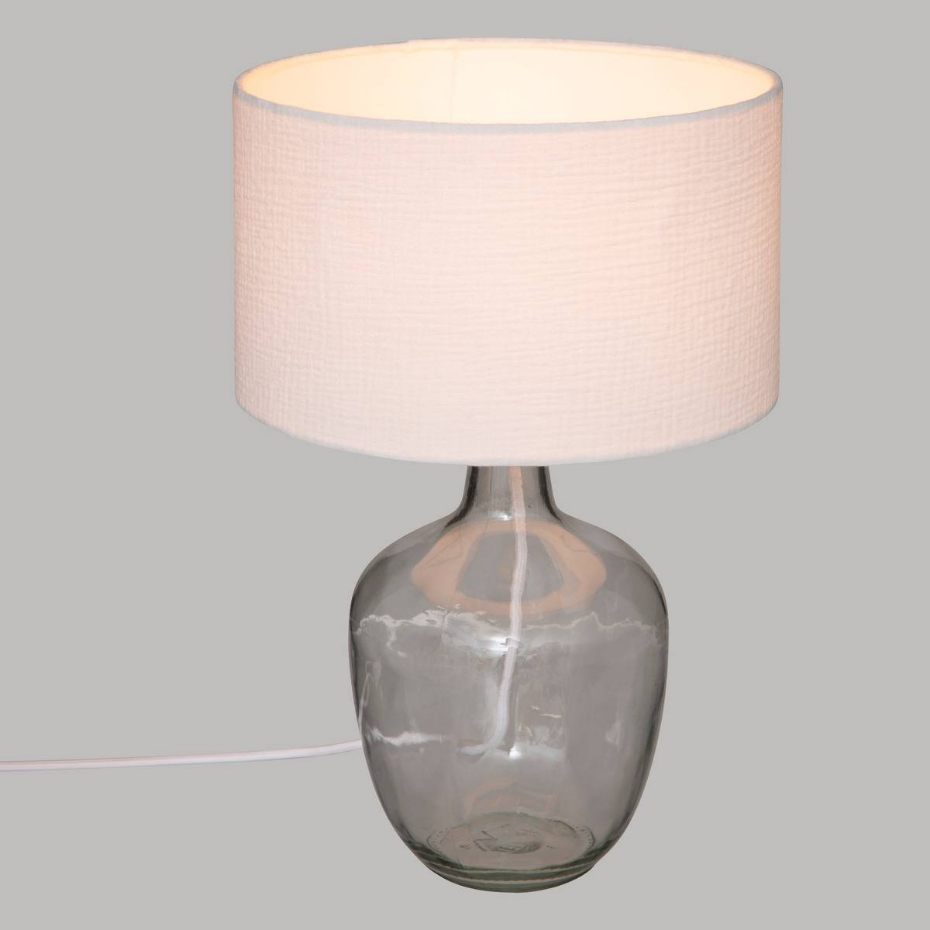 Lampe à poser verre coton design