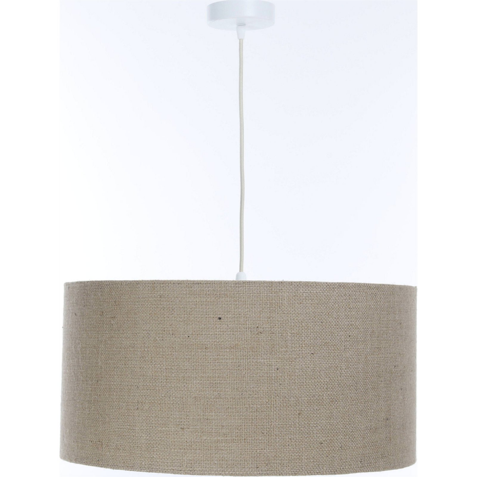 Suspension ronde en chanvre et rotin Boho Elegant