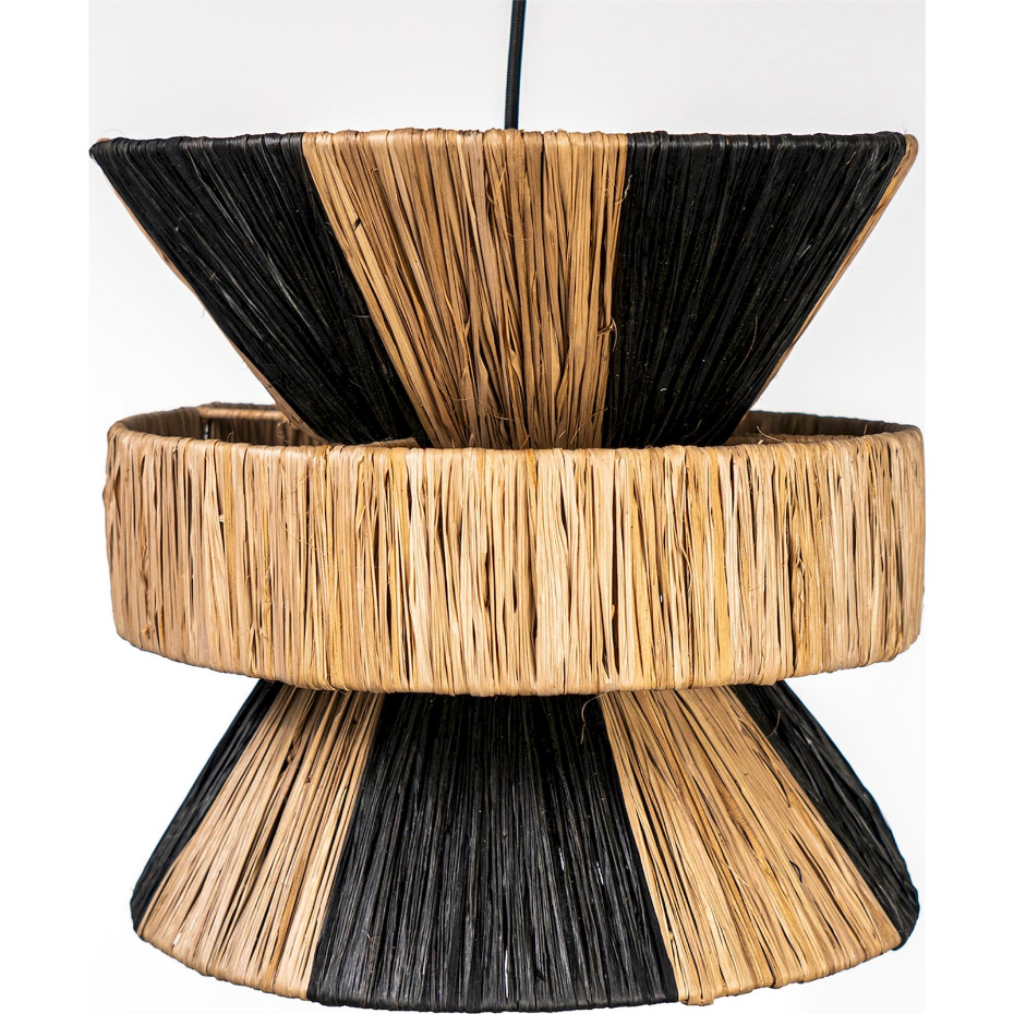 Suspension en raphia rond style ethnique chic