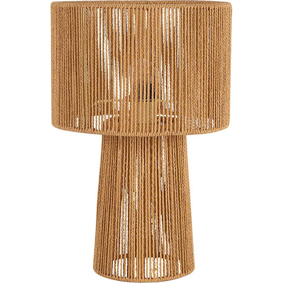 Lampe de table en papier corde forme ronde