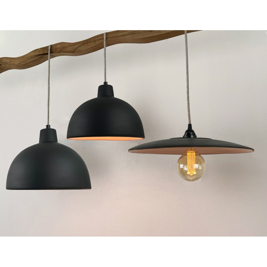 Suspension en terre cuite, CLOCHE LIN