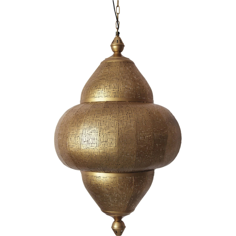 Suspension orientale en métal forme ronde