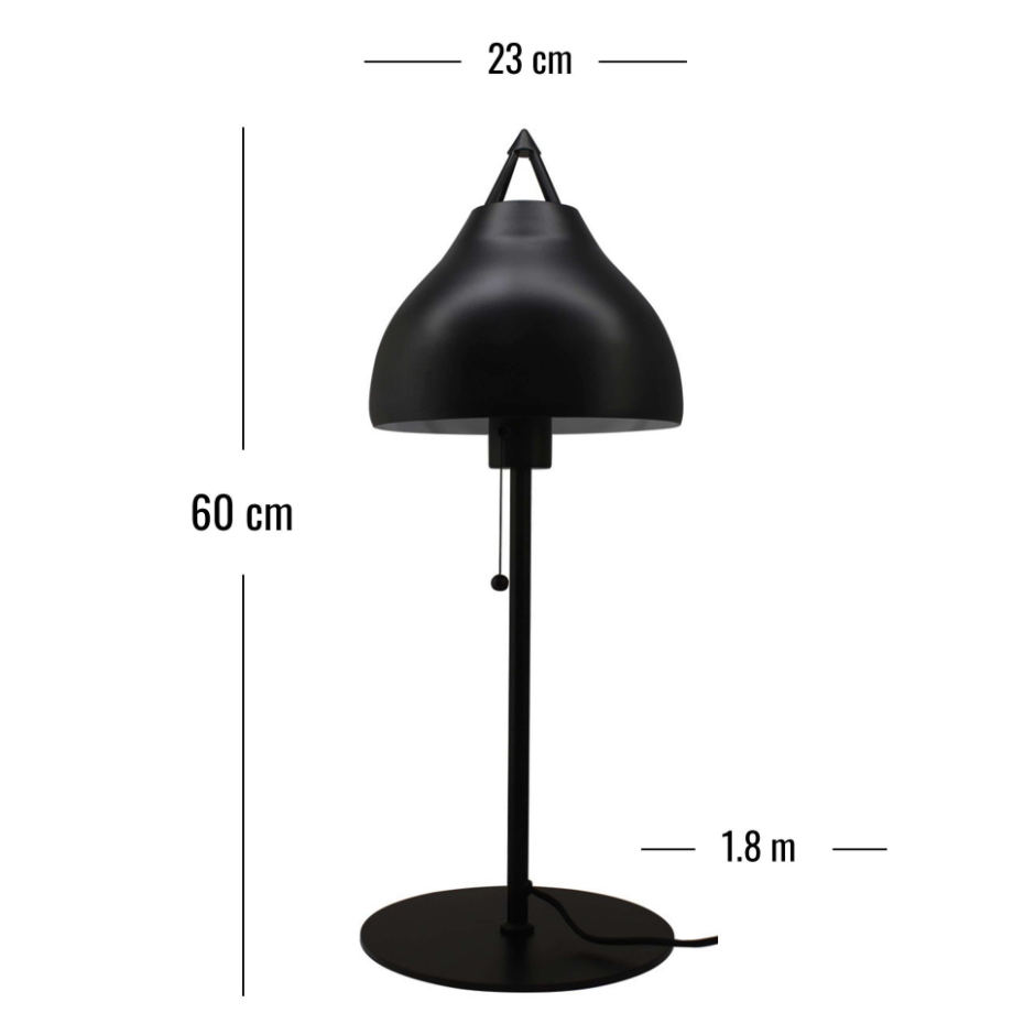 Lampe à poser en noir PYRA