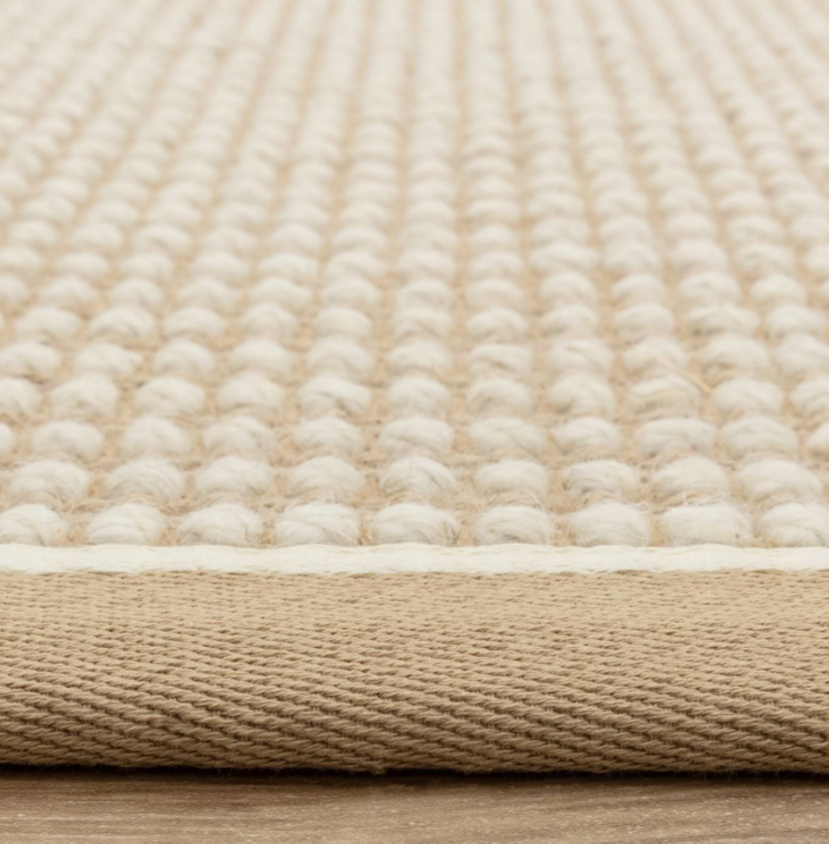 Tapis de salon moderne laine et jute ROKA