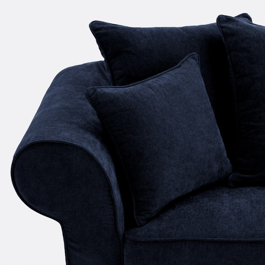 Canapé droit, convertible, 2 ou 3 places, en polyester chiné, ADELIA