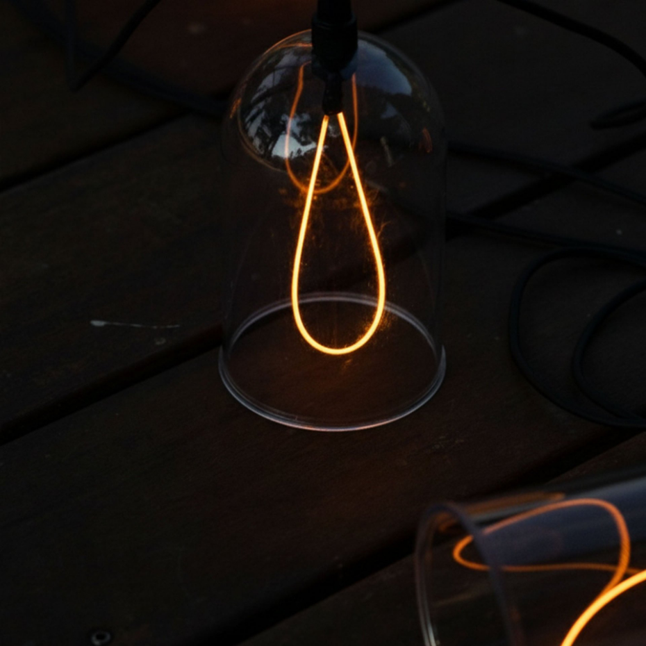 Guirlande filament GLOW LIGHT 8 cloches 15M