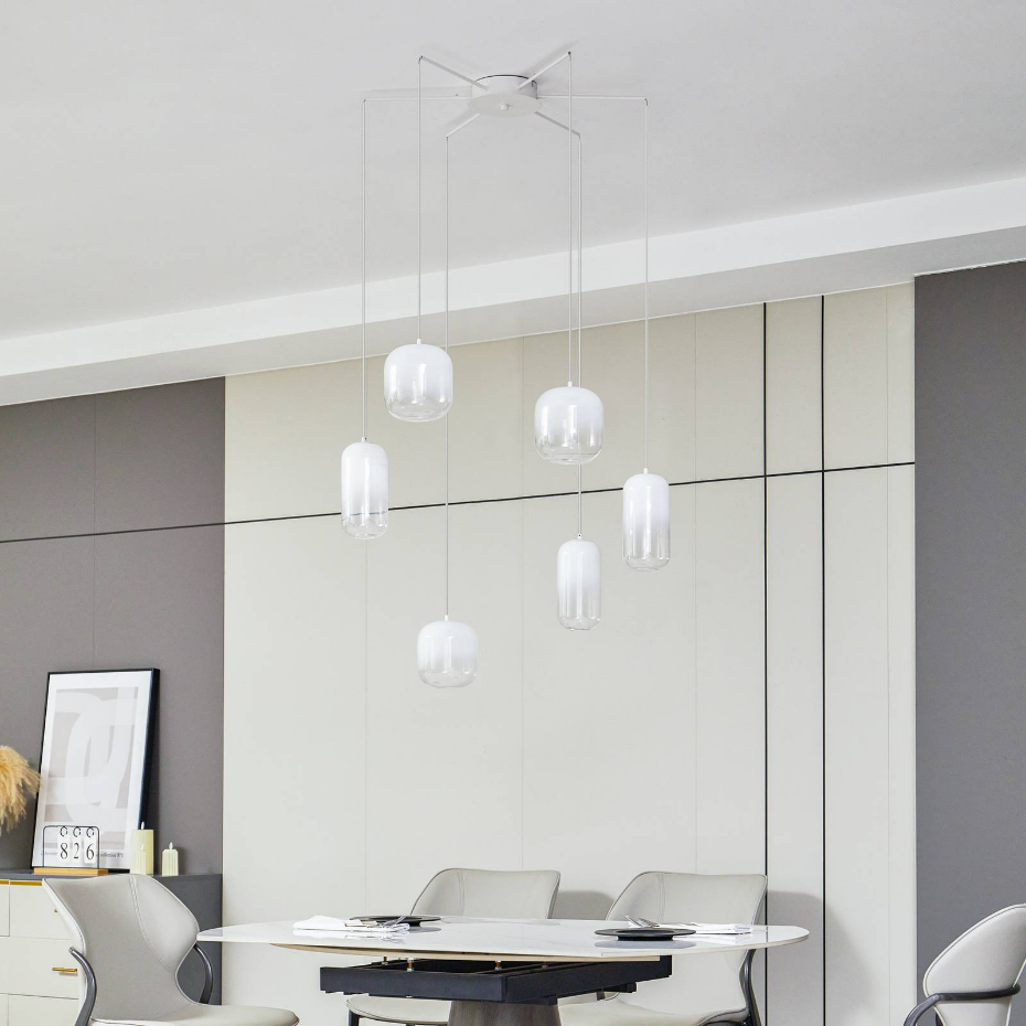 Suspension en verre moderneLED, Avelina