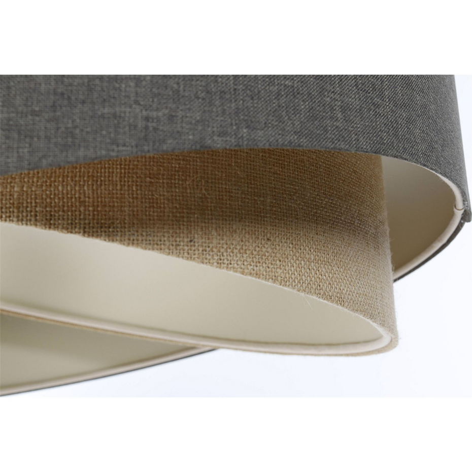 Suspension ronde en tissu et chanvre Boho