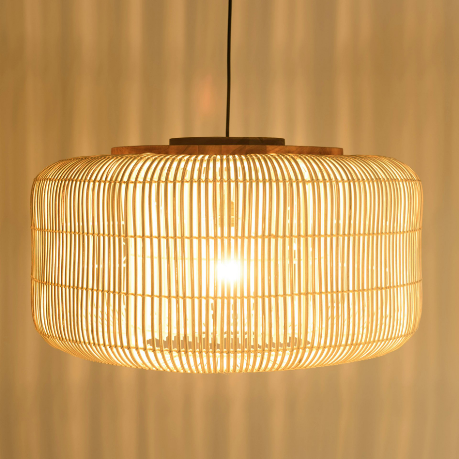 Suspension en rotin ronde 76cm FOLELLI