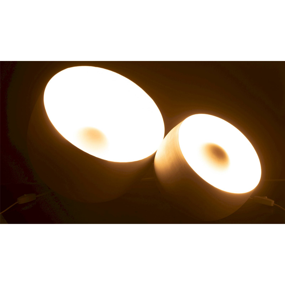 Lampe de chevet en métal forme ronde