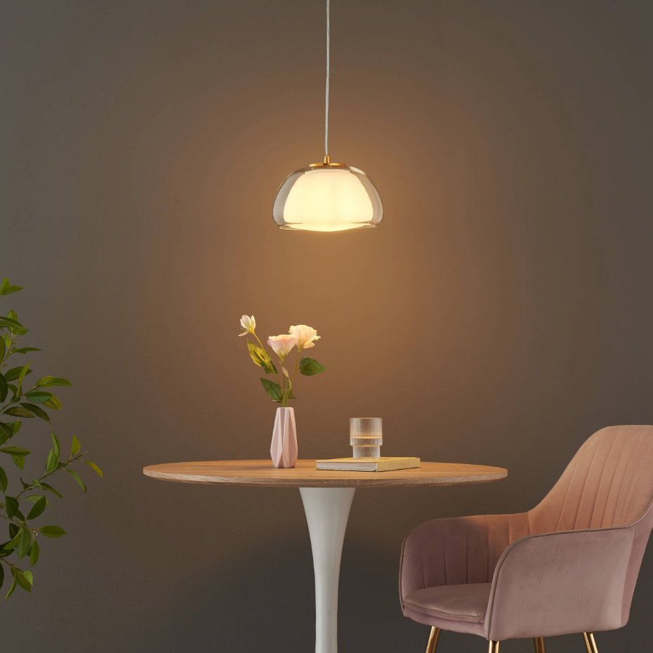 Suspension contemporaine en verre - LOMELIA