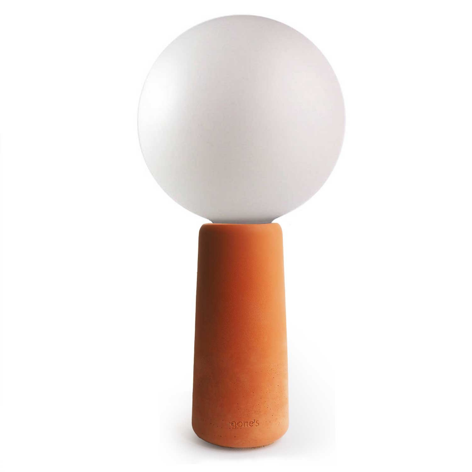 Lampe à poser béton ampoule effet procelaine - PHARE