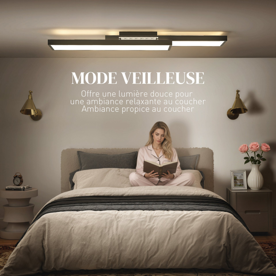Plafonnier LED réglable avec télécommande - SUNZSHY