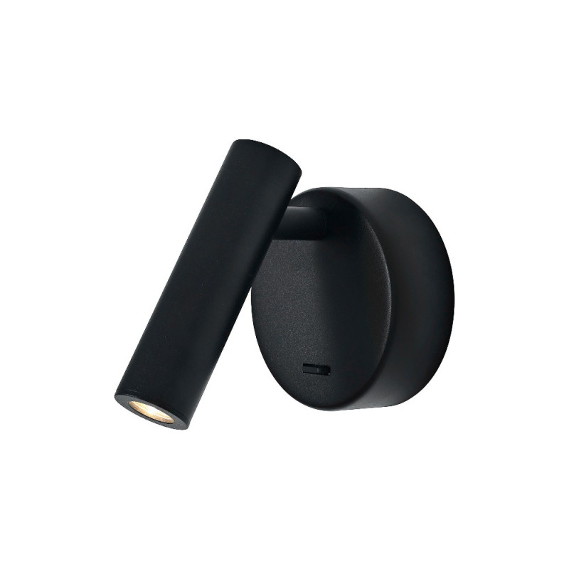 Applique de chevet liseuse led avec interrupteur noir Prea