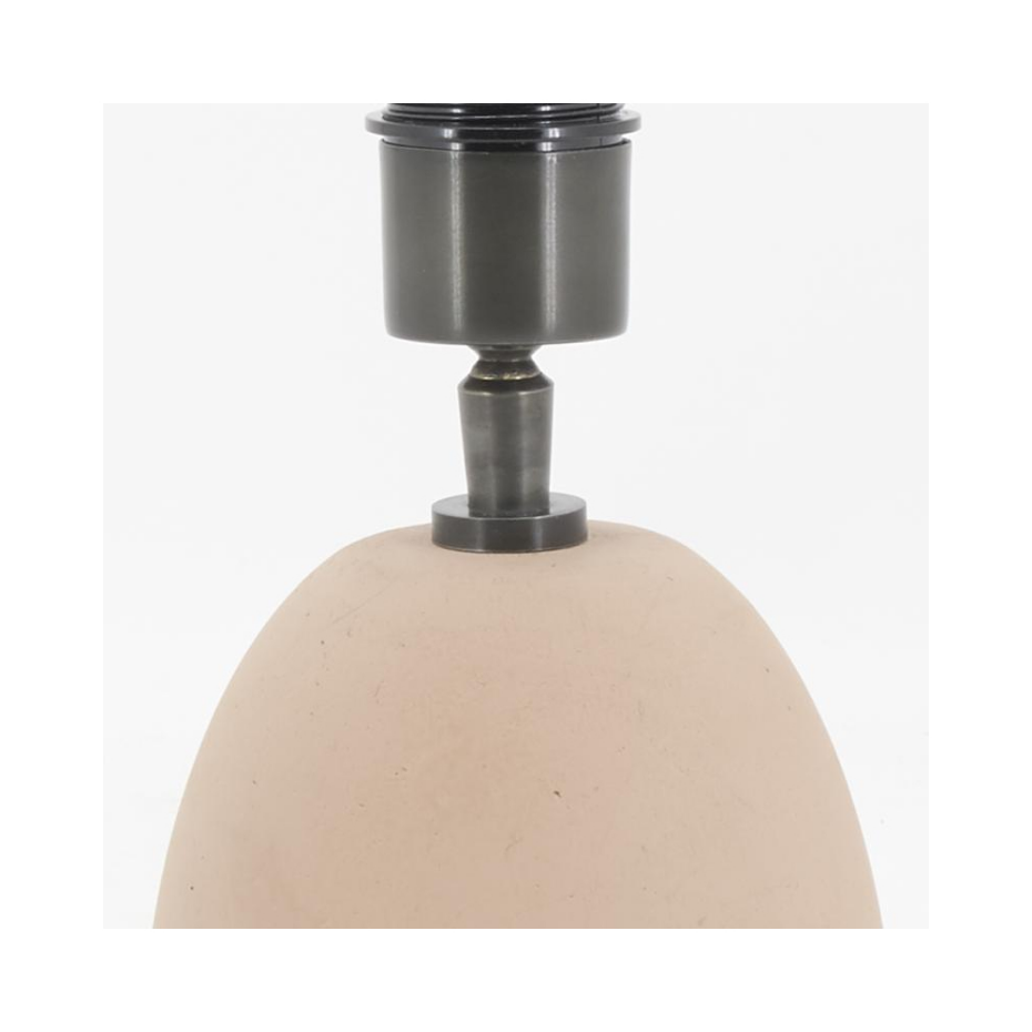 Lampe en argile taupe