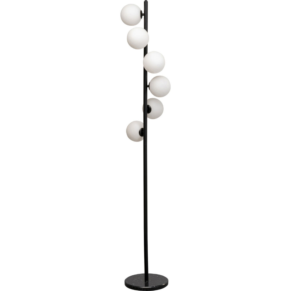 Lampadaire en verre et acier, SCALA BALLS